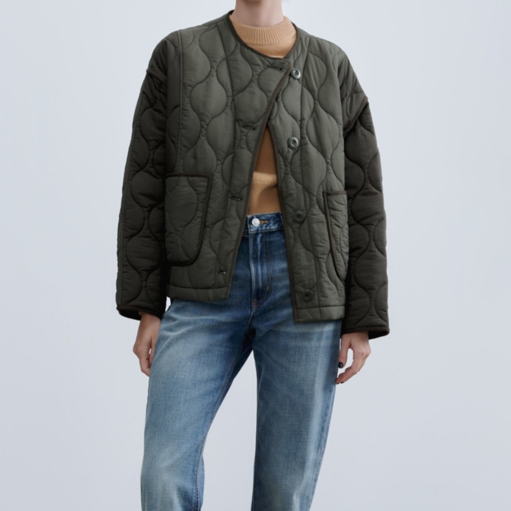 NWT ZARA QUILTED WATER REPELLENT JACKET ZW COLLECTION L 2969